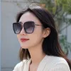 Dark blue frame, golden fine beam, gradient gray lens sunglasses, polarized and UV-resistant, fashionable and trendy for both men and women details Picture